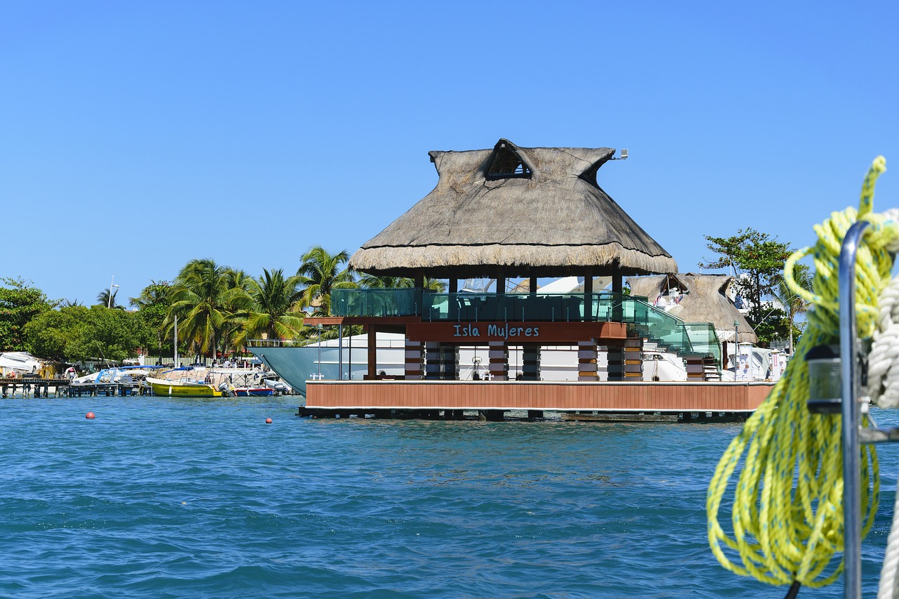 Porto de embarcações de Isla Mujeres