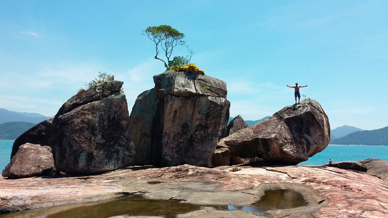 Vias de escalada no Pontão da Fortaleza