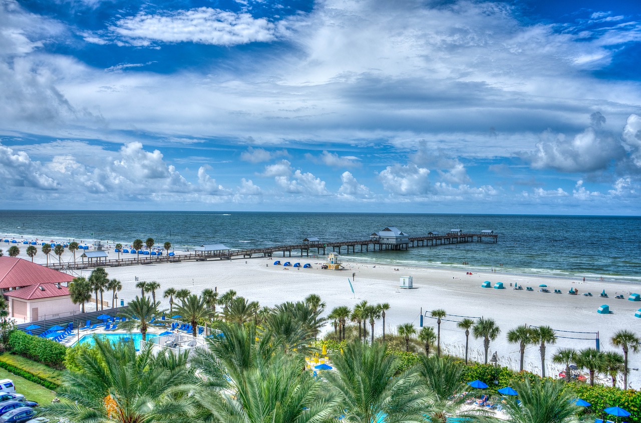 Praia de Clearwater na Flórida