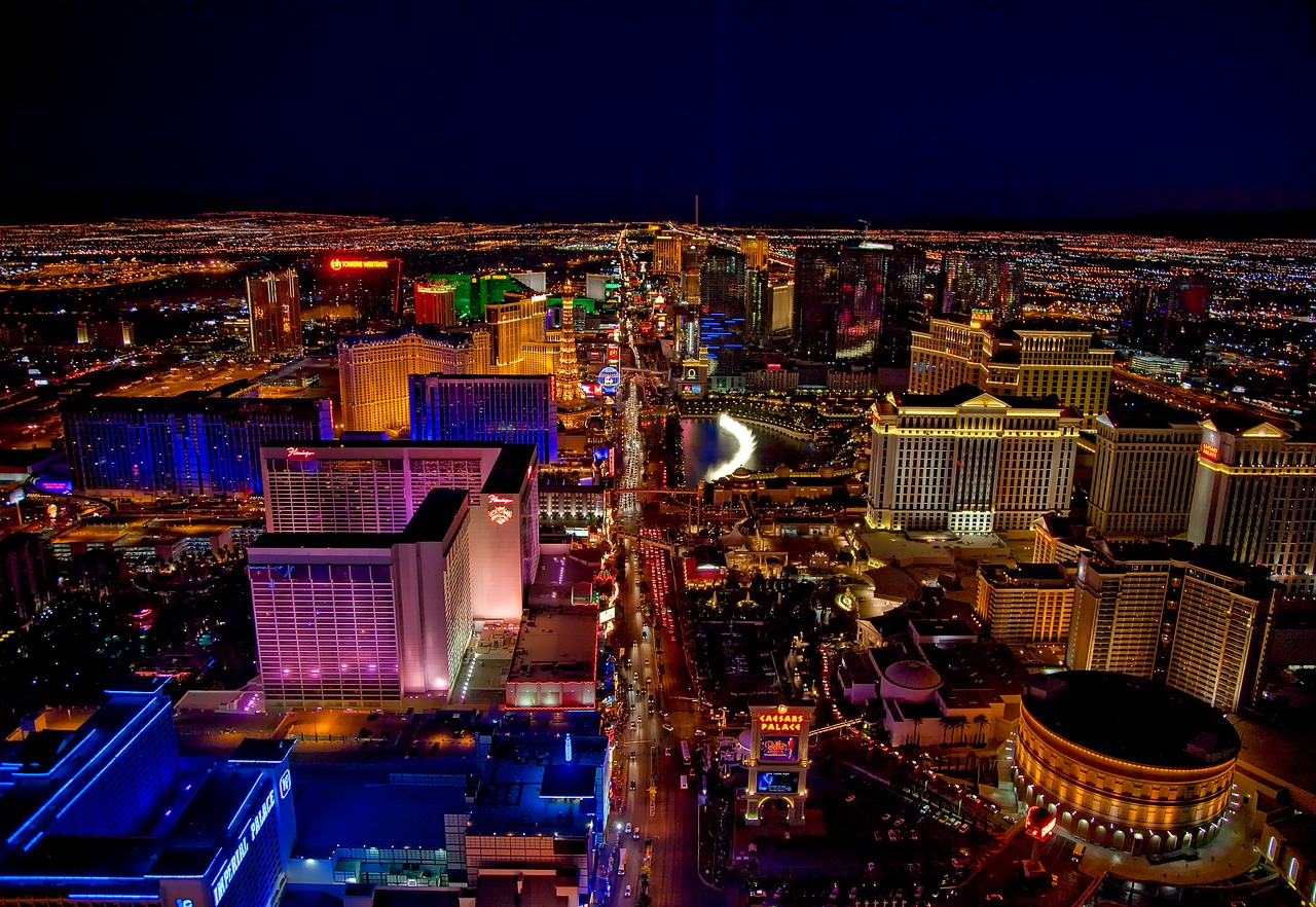 Vista dos prédios em Las Vegas