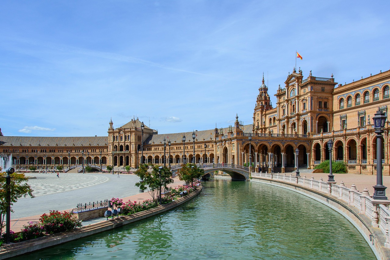 Essa é a Plaza de España em Sevilha na Espanha