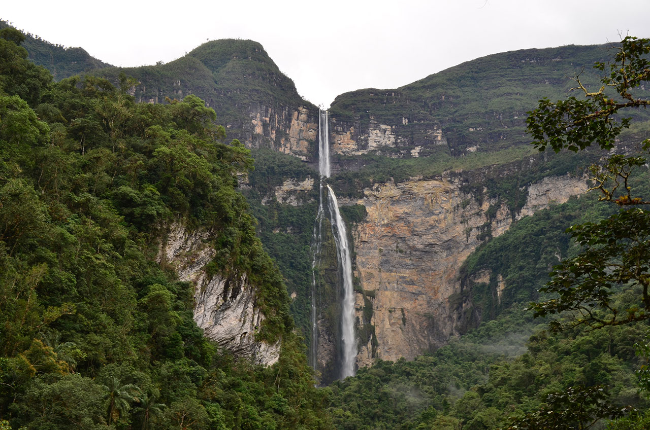 As cachoeiras de Gocta Falls são uma das sugestões de lugares para visitar na América do Sul