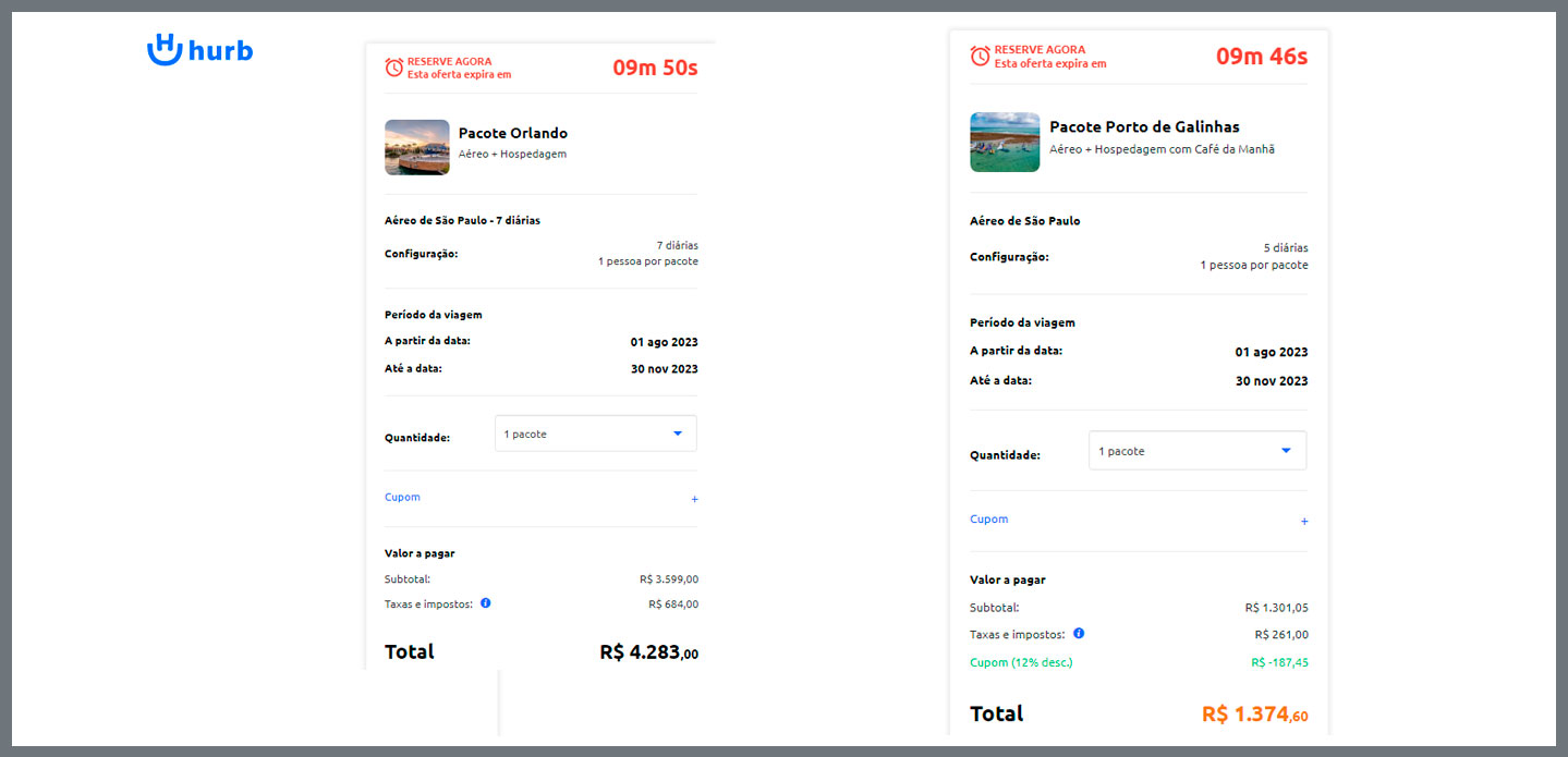 Comparação viagem nacional versus internacional 2023