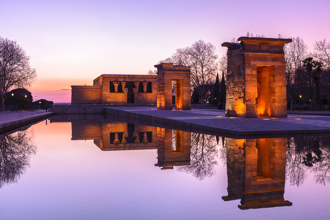 O templo de Debod é um dos lugares pouco conhecidos em Madrid