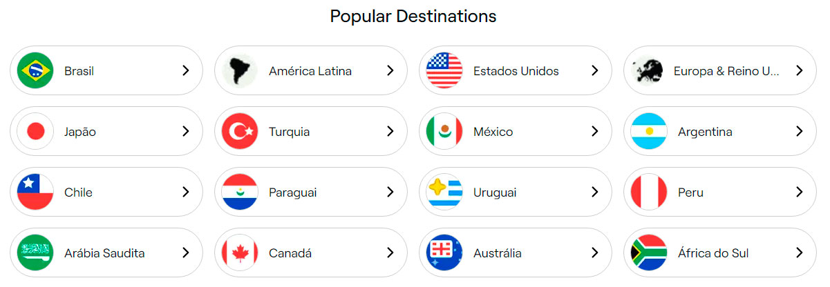 Destinos populares da Truely
