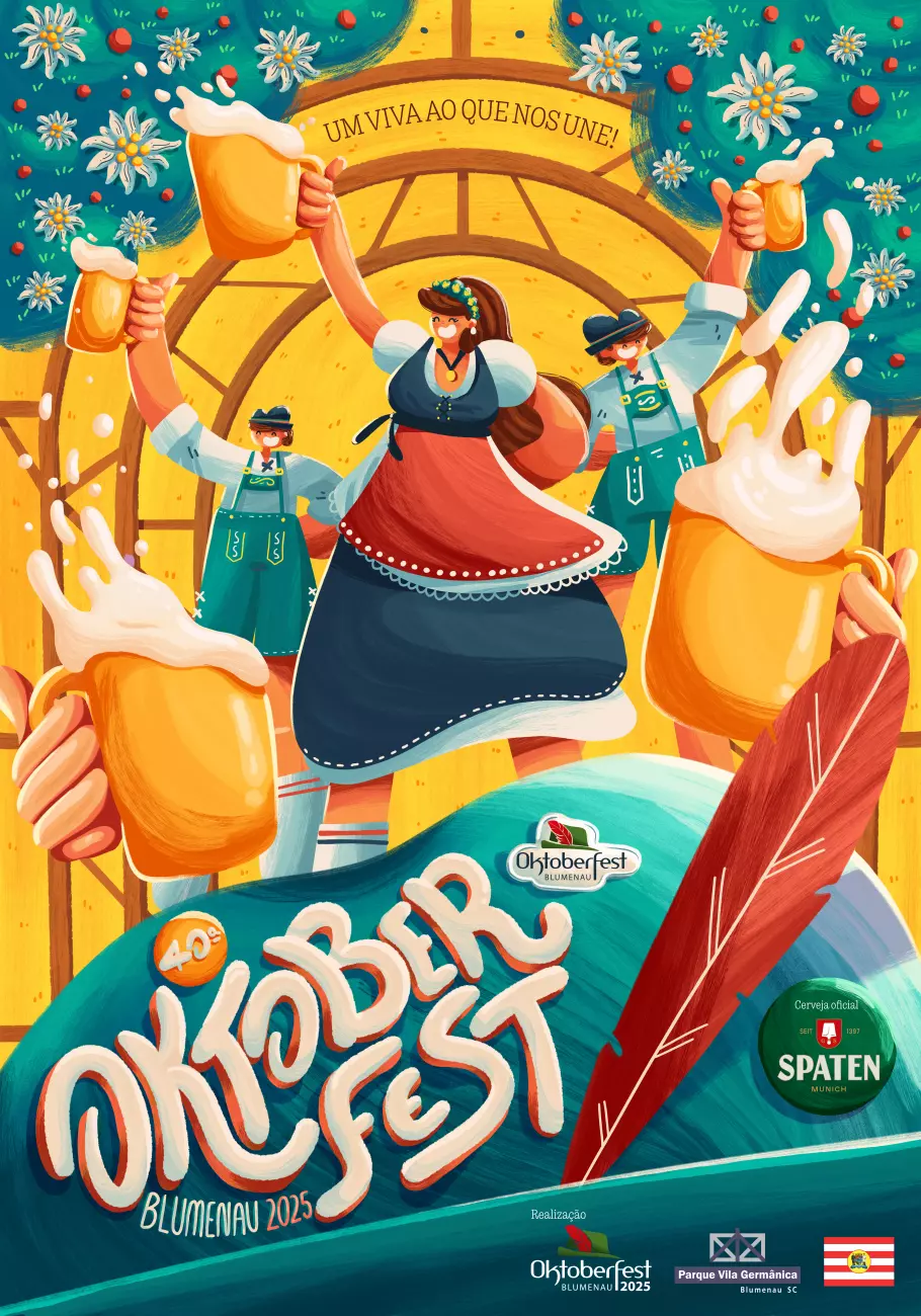 Cartaz oficial da Oktoberfest Blumenau 2025