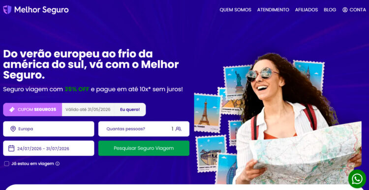 Tela inicial da Melhor Seguro